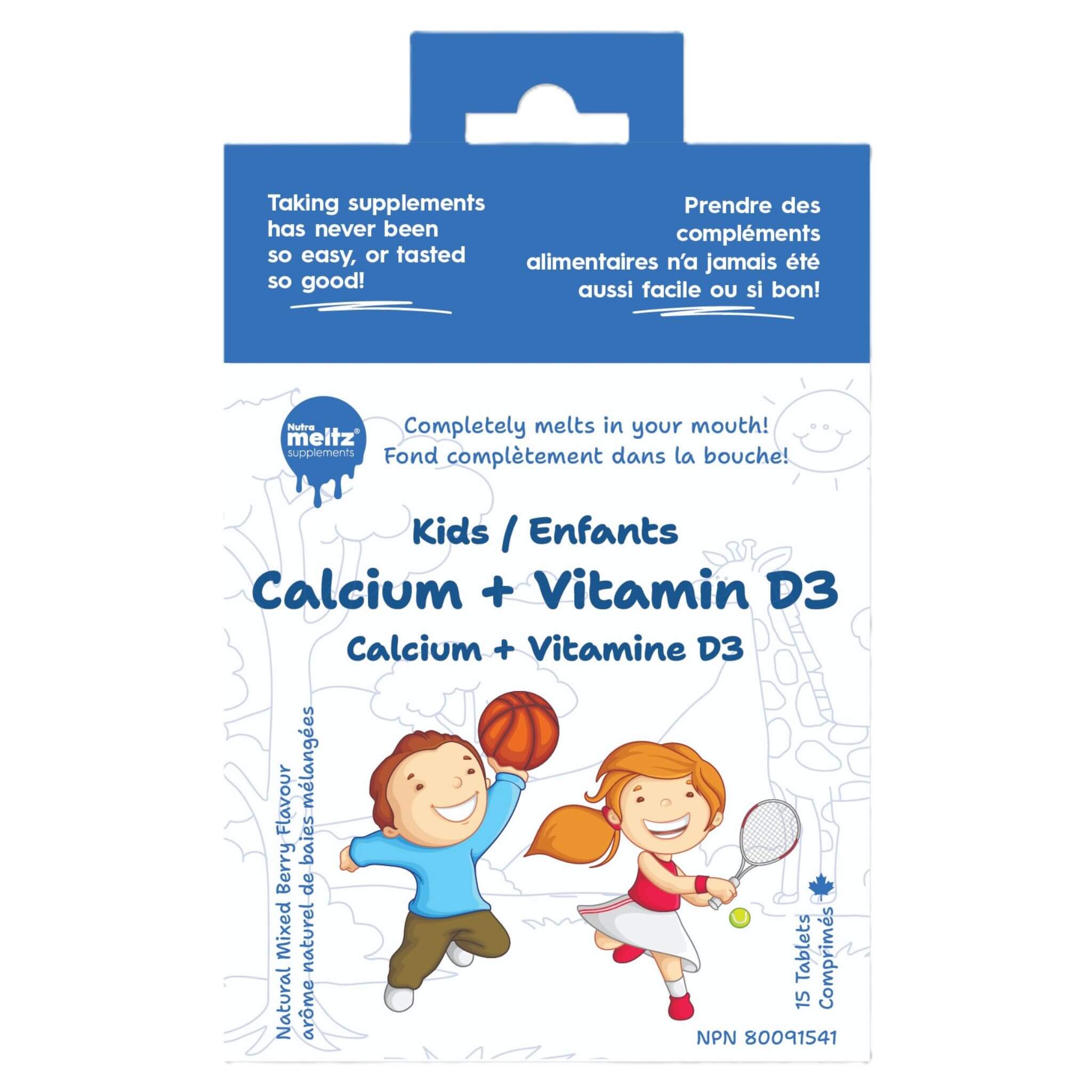 Nutrameltz KIDS Calcium + Vitamin D3 15 Tablets