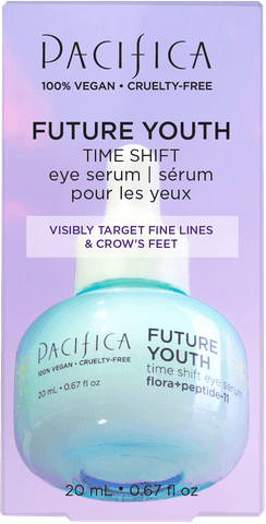 Pacifica Future Youth Time Shift Eye Serum 20ml - Brighten Dark Circles, Improve Fine Lines, Lightweight Unscented Gel Serum for Youthful-looking Skin