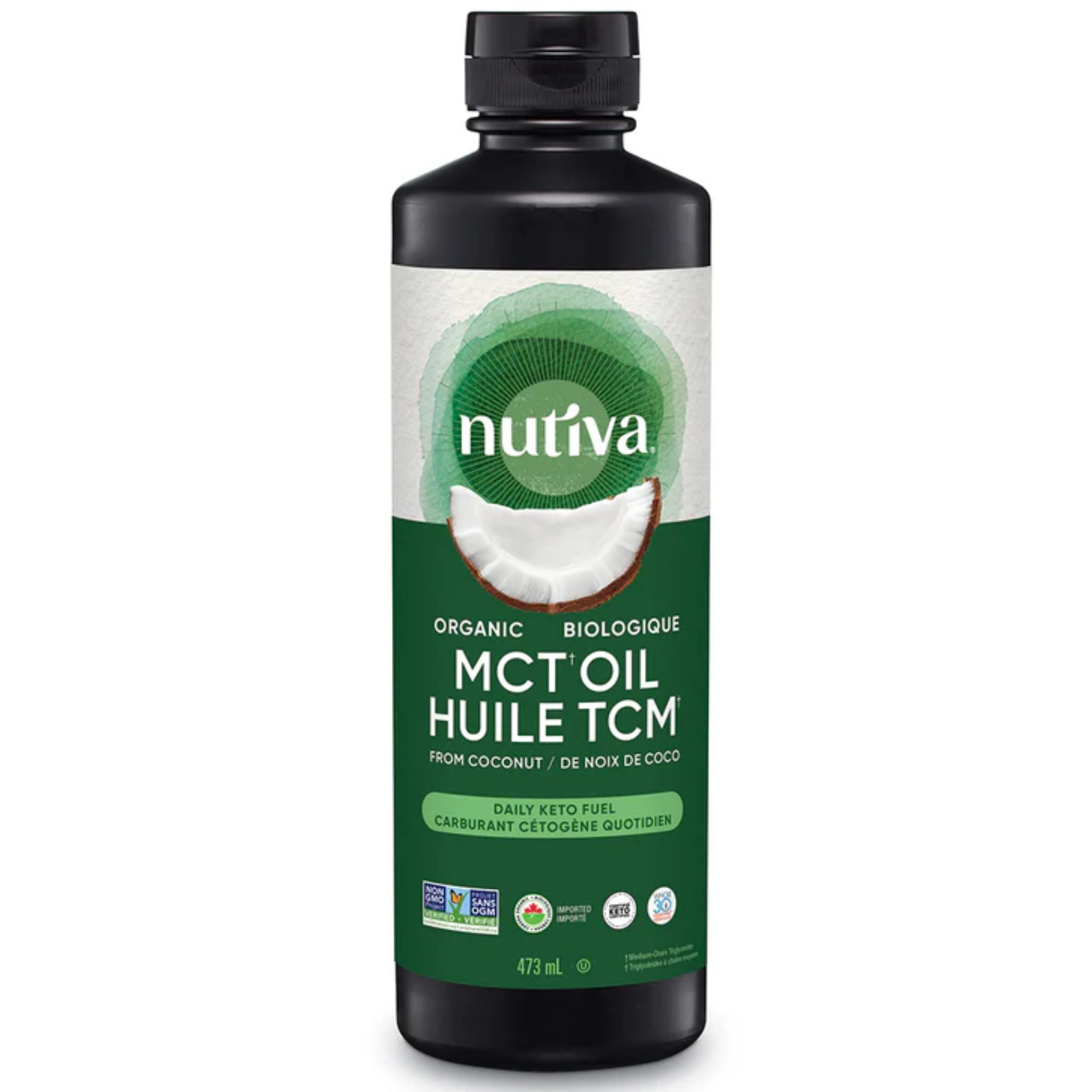 Nutiva Organic Liquid MCT Coconut Oil, Clean Keto Fuel, 473ml - Nature's Source Inc