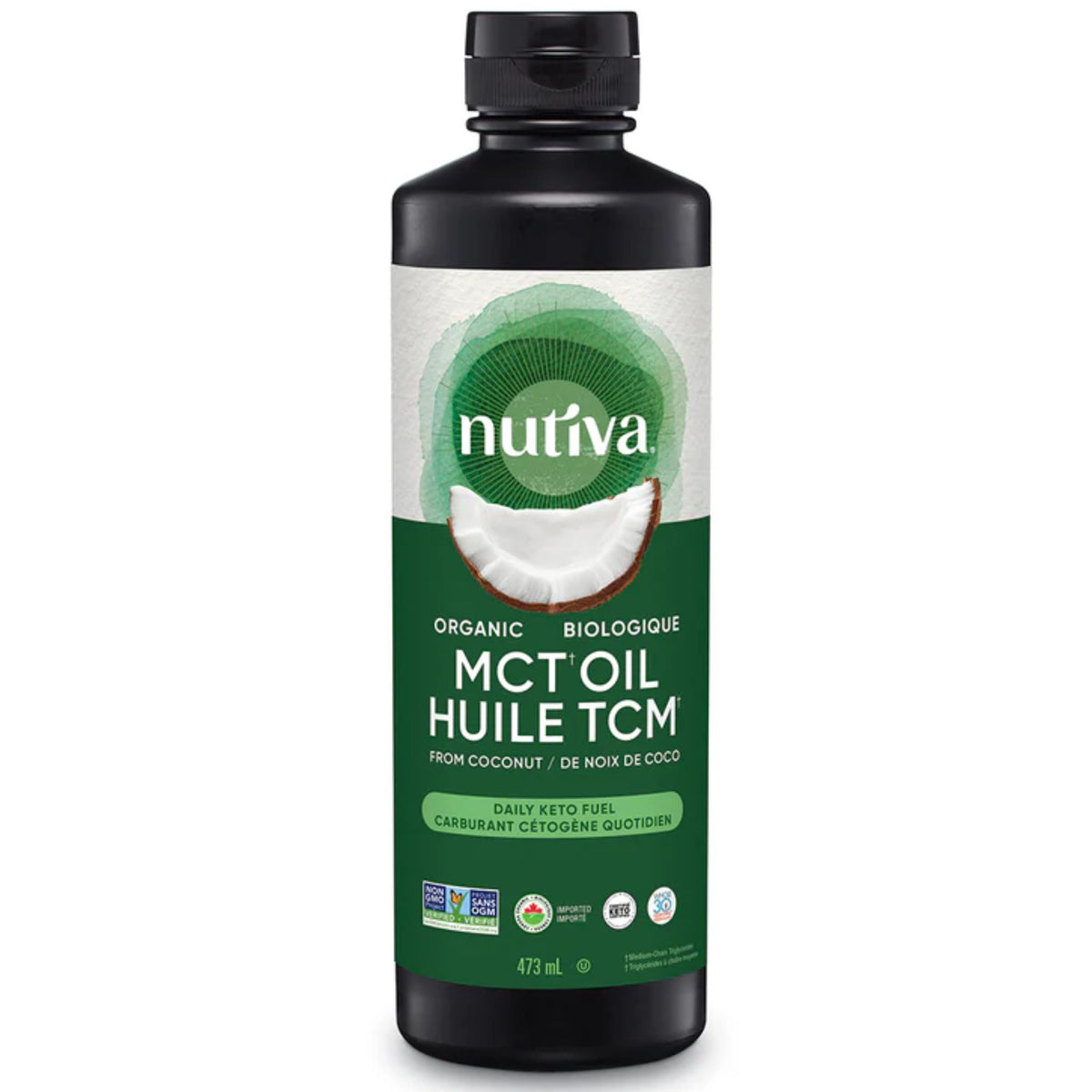 Nutiva Organic Liquid MCT Coconut Oil, Clean Keto Fuel, 473ml - Nature's Source Inc