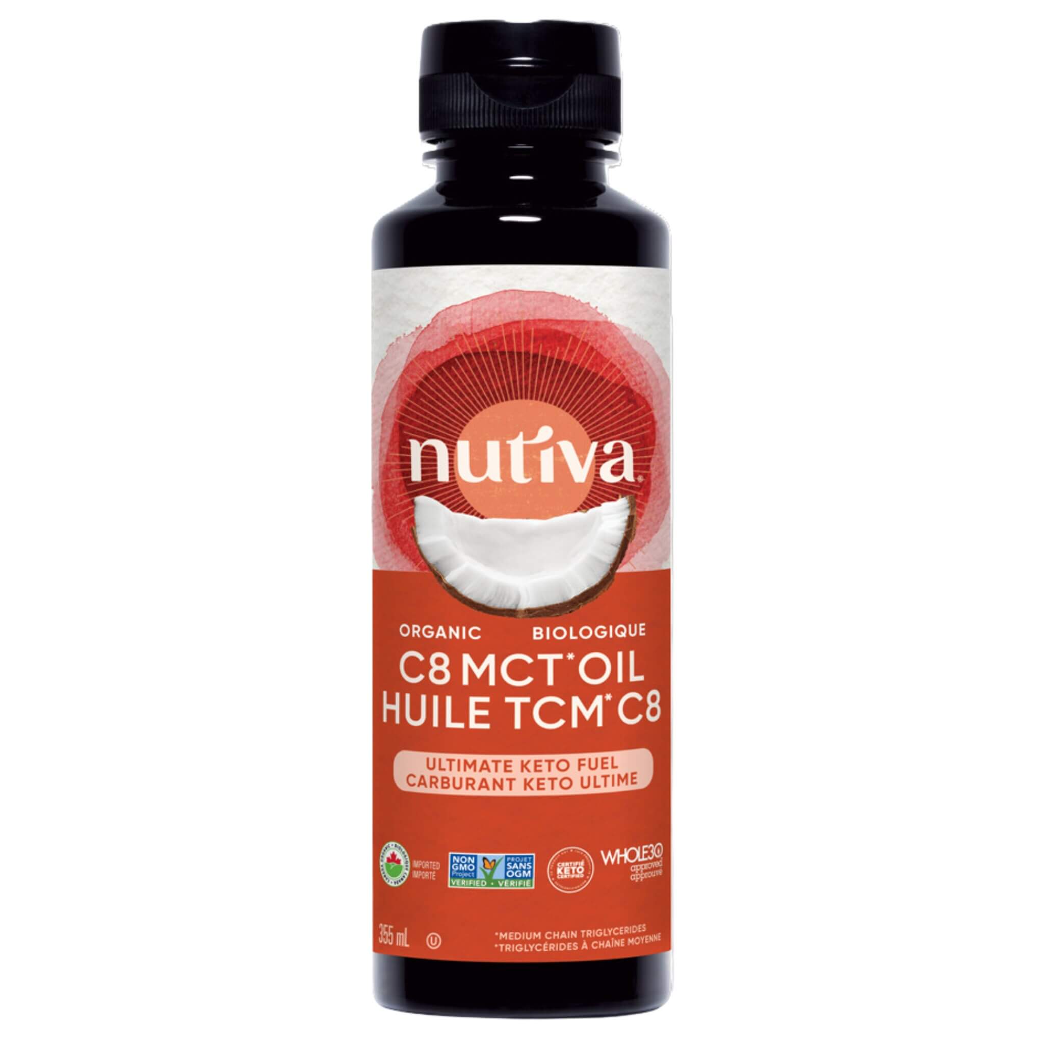 Nutiva Organic C8 MCT Oil 355ml