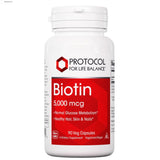 Protocol Biotin 5000mcg 90 Vegetable Capsules - Nature's Source Inc