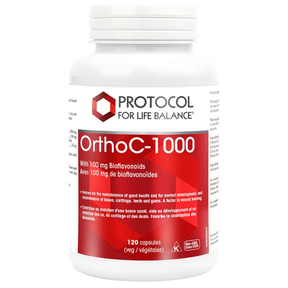Protocol Ortho C - 1000mg + Bioflavonoid 120 Vegetable Capsules - Nature's Source Inc