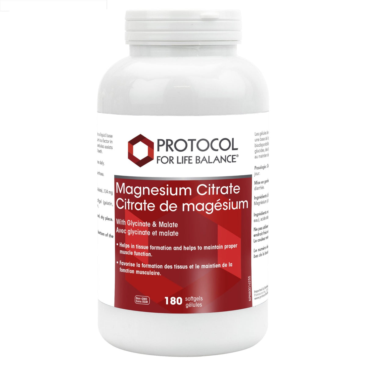Protocol Magnesium Citrate plus Glycinate & Malate Forms 180 Softgels - Nature's Source Inc