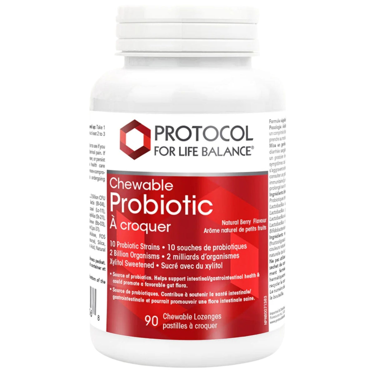 Protocol Chewable Probiotic Berry 90 Chewable Lozenges - Nature's Source Inc