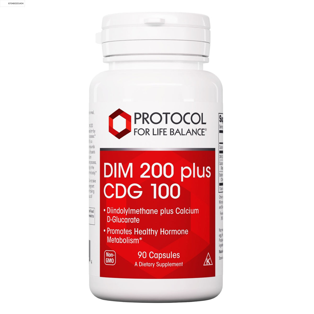 Protocol Ortho DIM 200mg plus 100mg Calcium D - Glucarate 90 Capsules - Nature's Source Inc