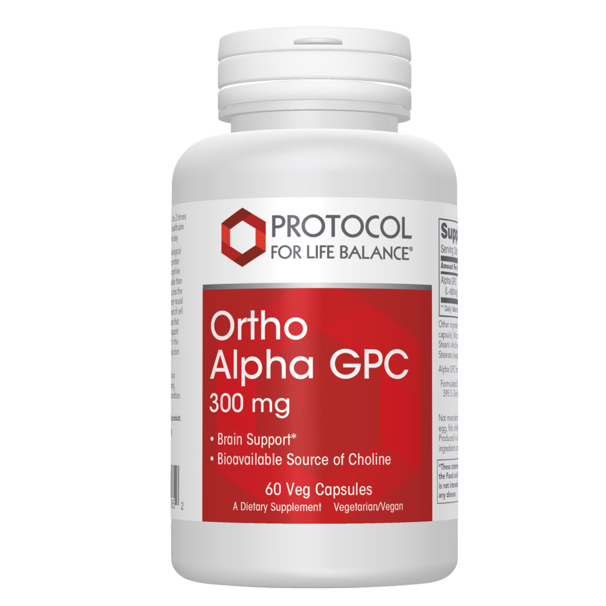 Protocol Ortho Alpha GPC 300mg 60 Vegetable Capsules - Nature's Source Inc
