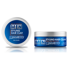 Giovanni Men's Styling Hair Clay 56g - Tailor Your Hair to Specific Needs With Strong Hold And Matte Finish, Adds Texture To Hair, Suitable For All Hair Types, Organic Ingredients To Help Strengthen And Protect Hair