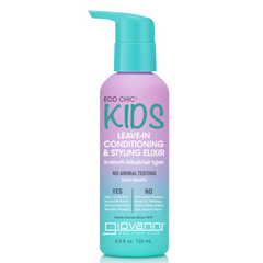 Giovanni Kids Leave-In Conditioning & Styling Elixir 133ml - Leaves Hair Manageable And Smooth For Any Style, Supports Smooth Delicate Hair Types, Helps Ease Comb Out, Infused With Watermelon And Strawberry