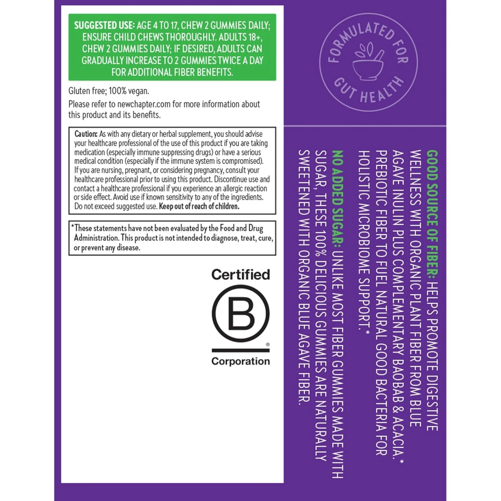 New Chapter Organic Fibre Gummies, 60 Gummies - Nature's Source Inc