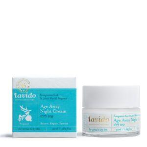 Lavido Age Away Night Cream 50ml - Skin Hydrating Nourishing Moisturizer, Reduces Fine Lines and Wrinkles, Stimulate Collagen Production