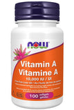 Now Vitamin A 10,000IU 100 Softgels - From Fish Liver Oil, Help Maintains Eyesight, Skin Membrane and Immune Function - Nature's Source Inc