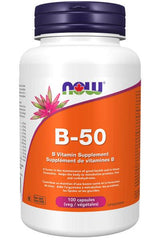 Now B-50 Complex 100 Capsules - Maintains Good Health in Tissue Formation, Helps Body to Metabolize Fats, Proteins and Carbohydrates