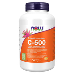 NOW C-500 Chewable Natural Orange Flavour 100 Tablets