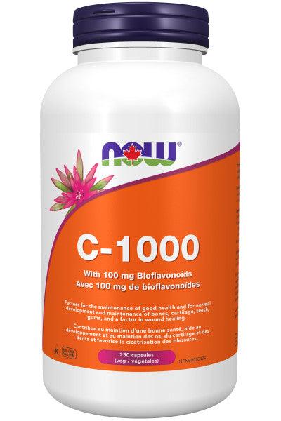 Now C-1000 With 100mg Bioflavonoids 250 Capsules - Effective Antioxidant, Support Vitamin C Utilization, Helps Boost Energy Levels, Promotes Healthy Heart & Digestion