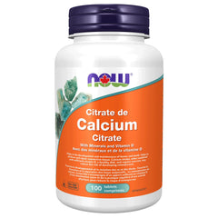NOW Calcium Citrate with Minerals Vitamin D 100 Tablets