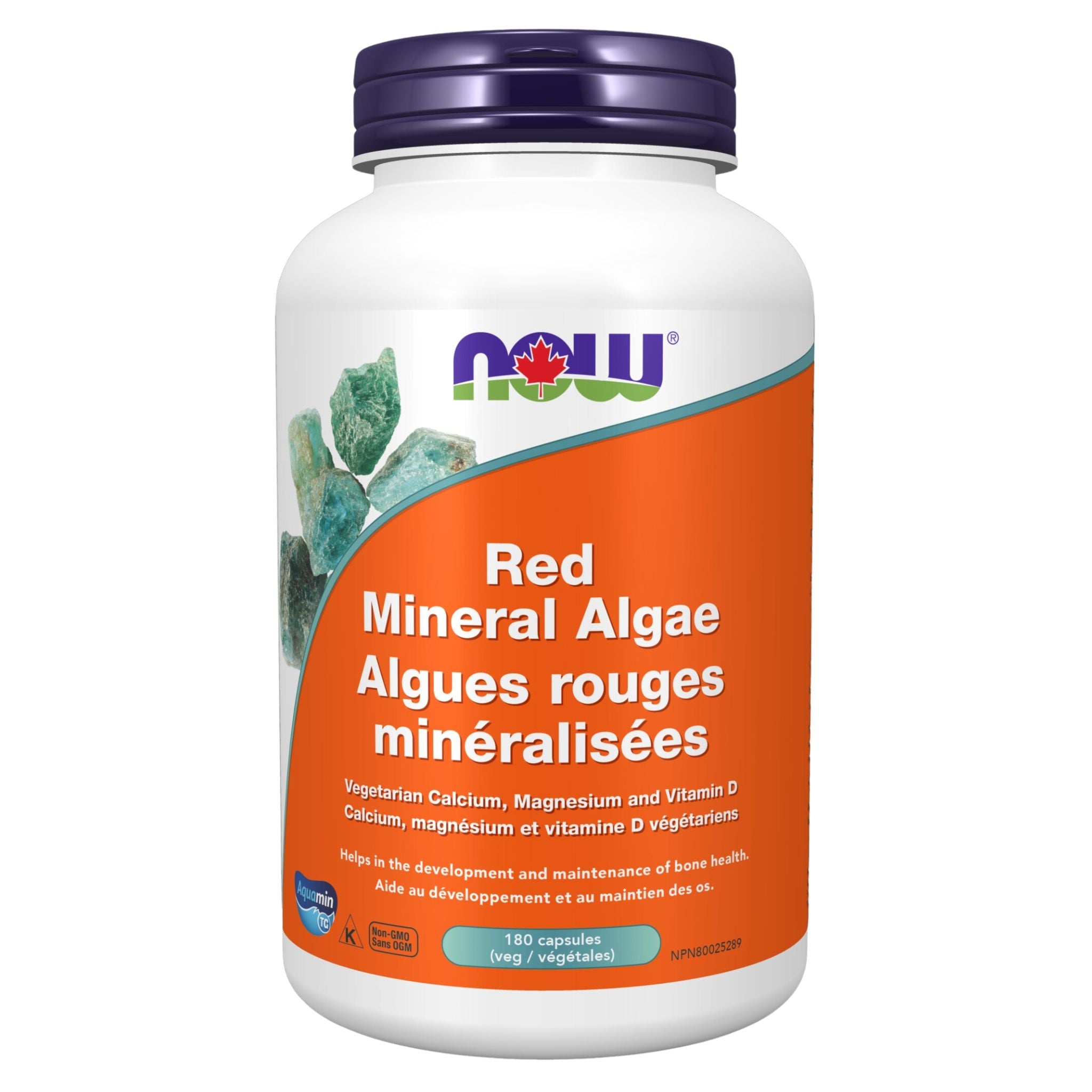 NOW Red Mineral Algae 180 Vegetable Capsules - Nature's Source Inc