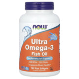 NOW Ultra Omega - 3 Fish Oil 500 EPA/250 DHA 180 Softgels - Promotes Cardiovascular Health, Supports Brain Health and Function, Improves Joint Health and Flexibility - Nature's Source Inc
