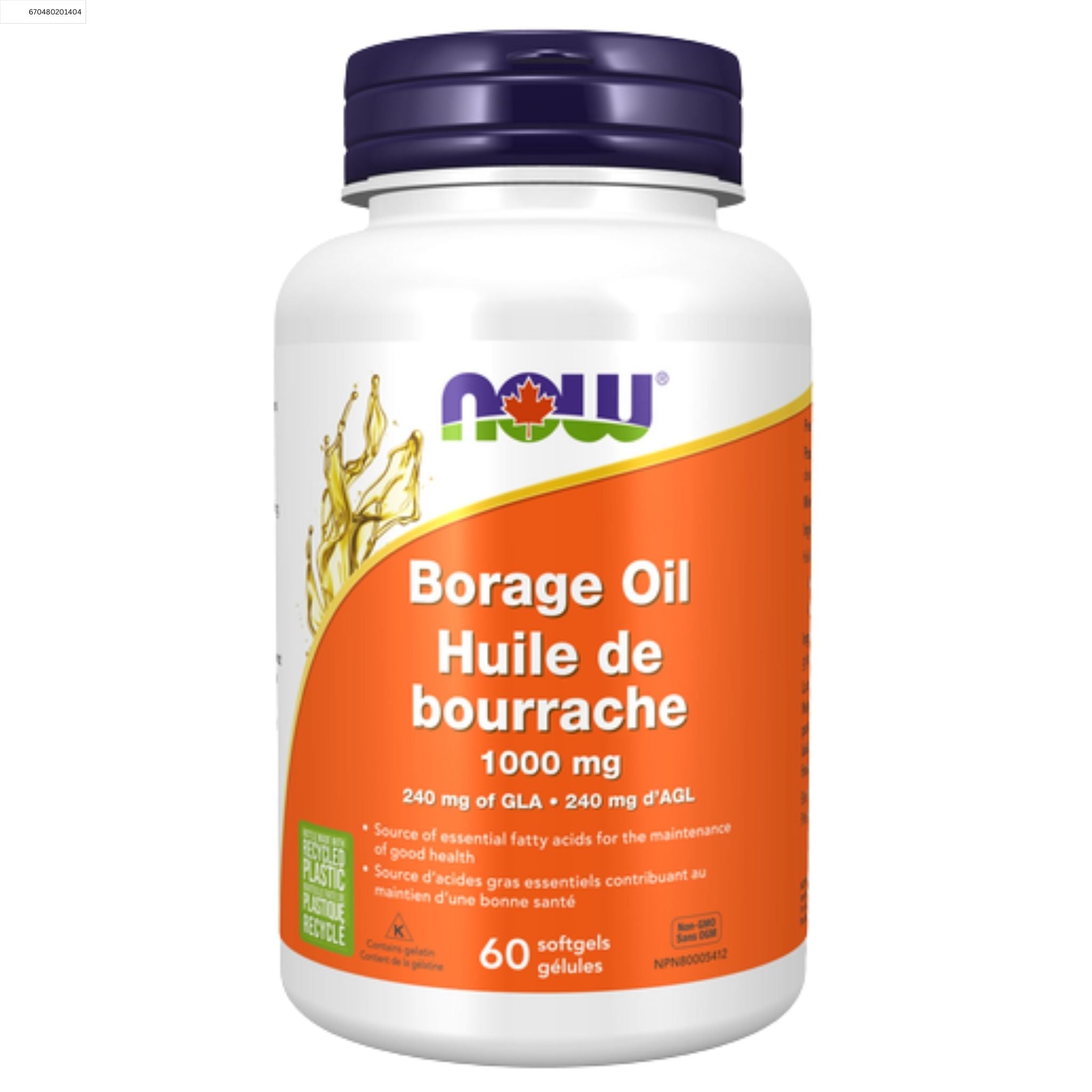 NOW Borage Oil 60 Softgels - Nature's Source Inc