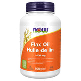 NOW Flax Oil 1000mg 100 Softgels - Nature's Source Inc