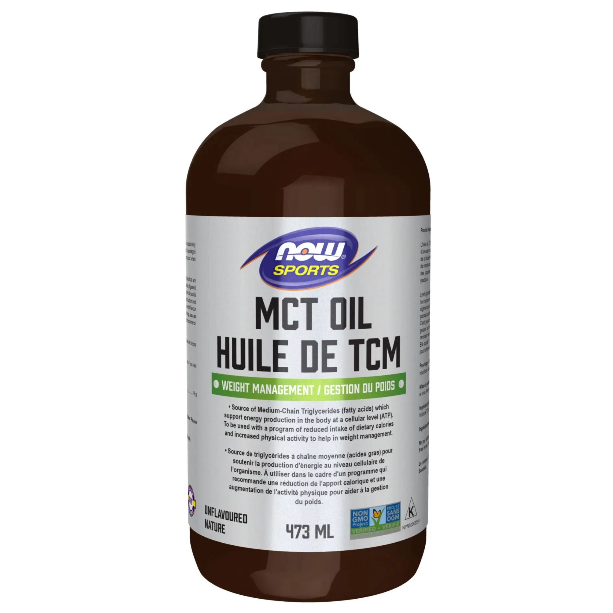 NOW MCT Oil Liquid in Glass Bottle 473ml - Nature's Source Inc