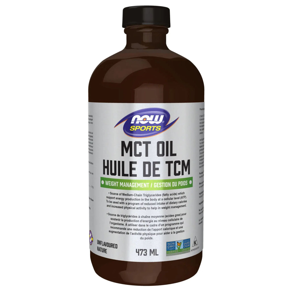 NOW MCT Oil Liquid in Glass Bottle 473ml - Nature's Source Inc