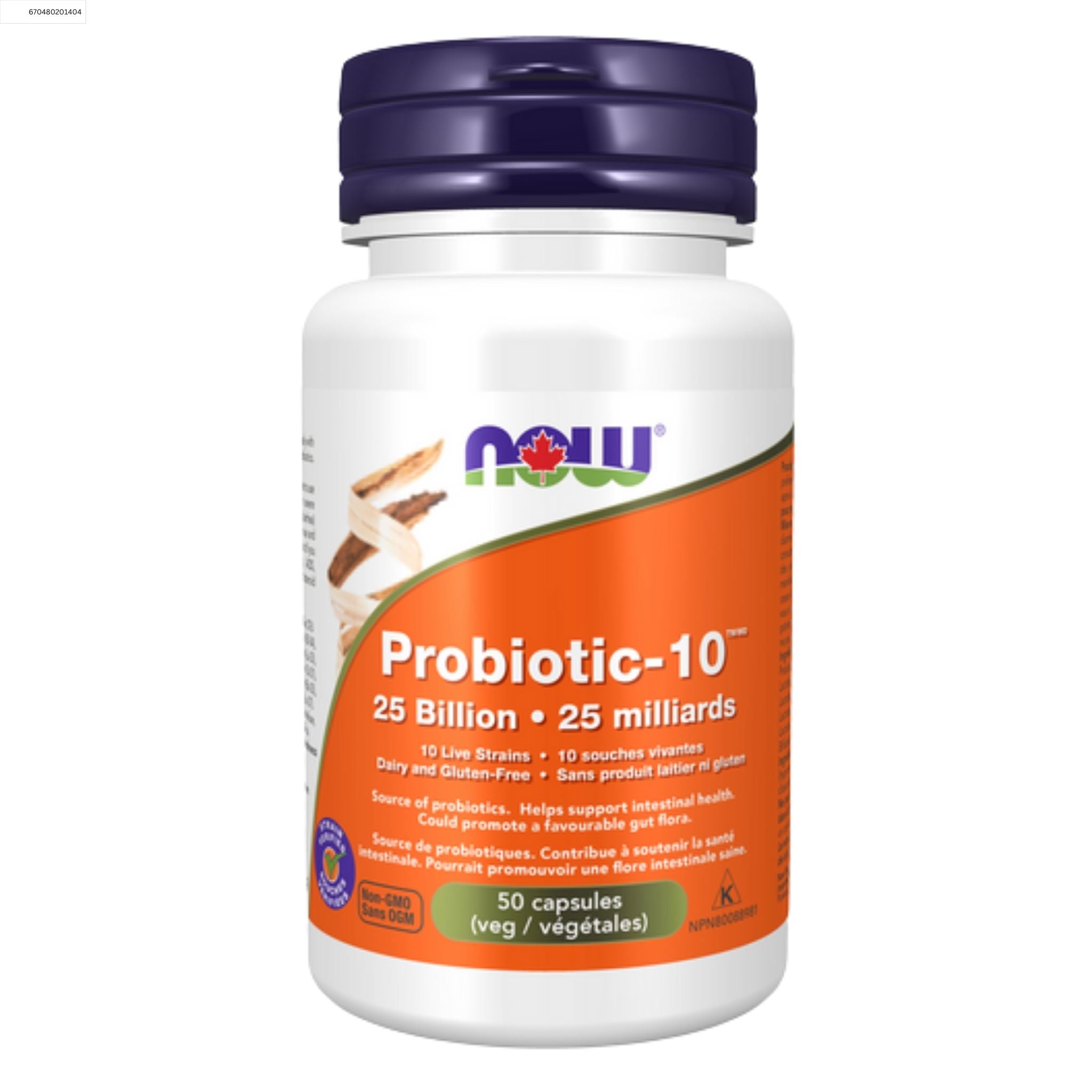 NOW Probiotic-10 50 Vegetable Capsules- Nature's Source