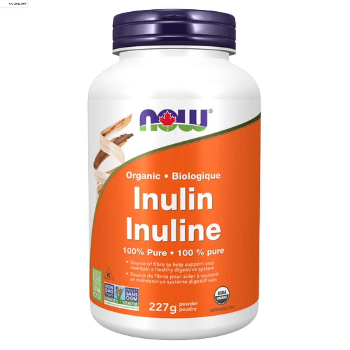 NOW Organic Inulin 100% Pure Powder 227g - Nature's Source Inc