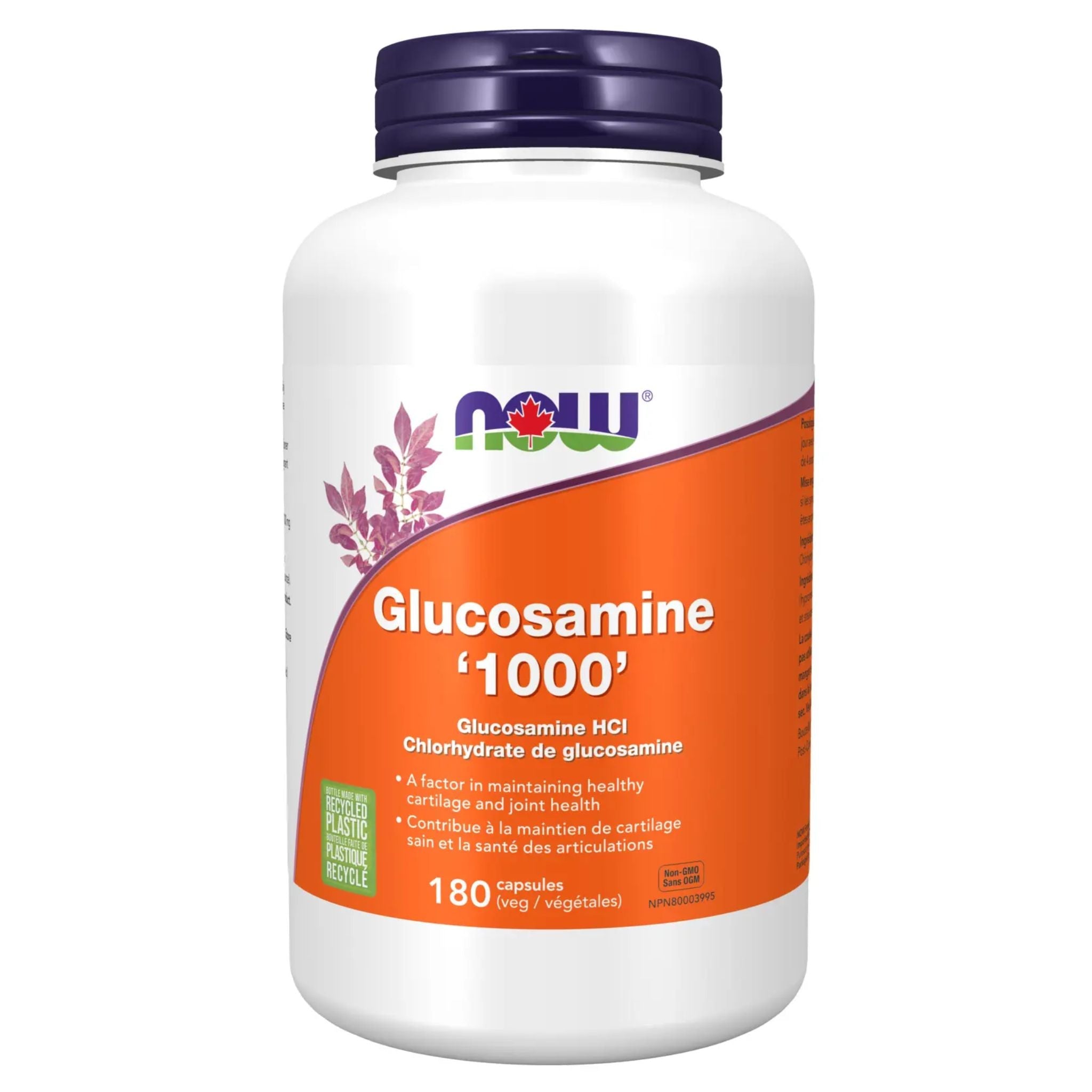 NOW Glucosamine HCL 1000mg 180 Vegetable Capsules- Nature's Source