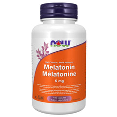 NOW Melatonin 5mg 180 Vegetable Capsules