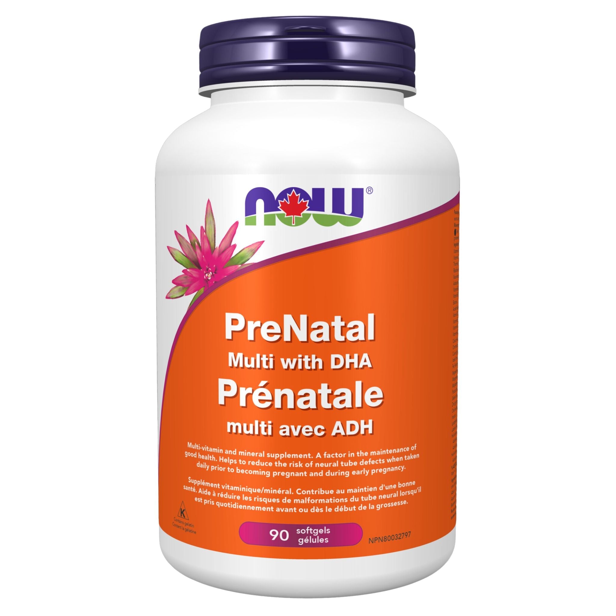 NOW Prenatal Multi with DHA 90 Softgels - Nature's Source Inc