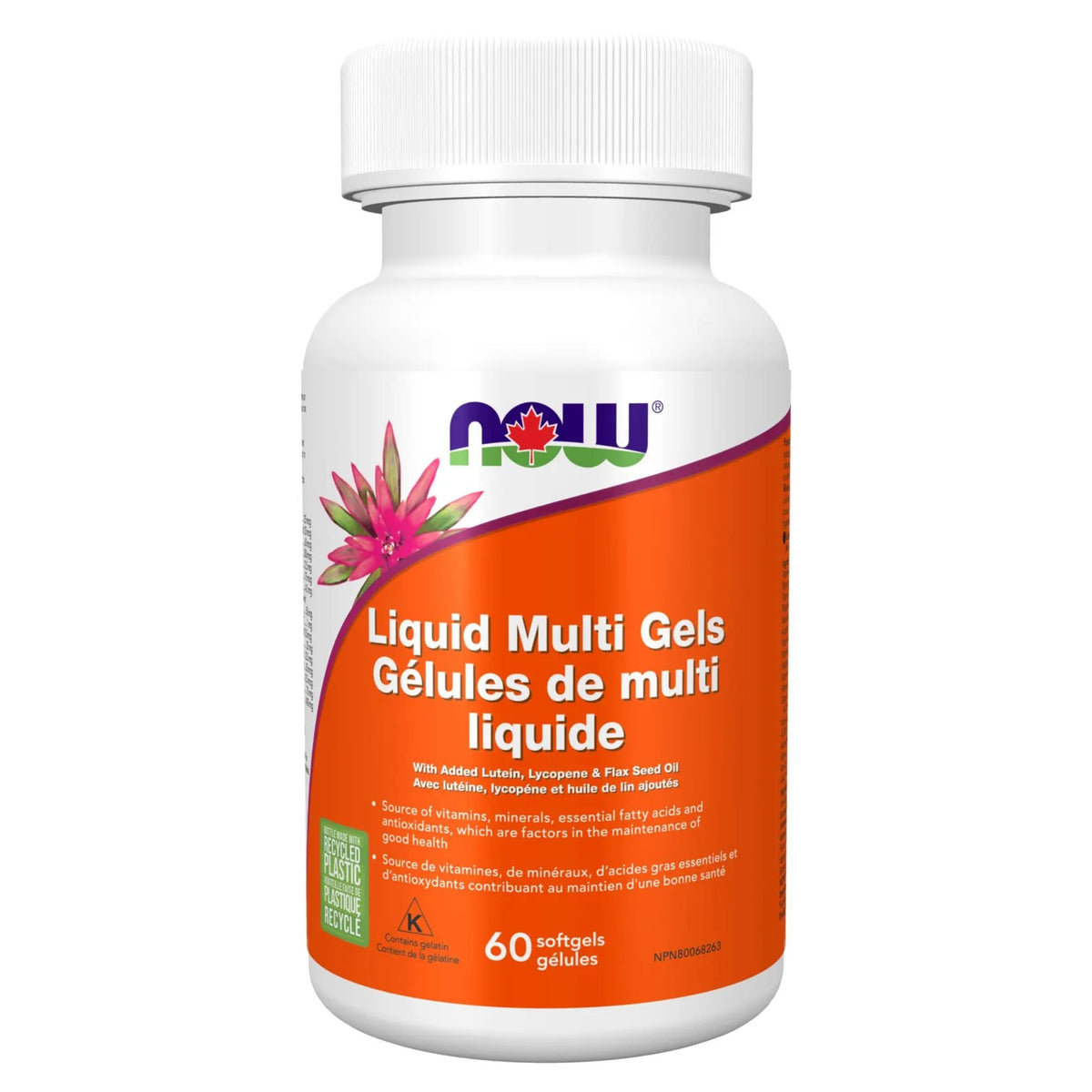 NOW Liquid Multi Gels with Flax Oil 60 Softgels - Nature's Source Inc