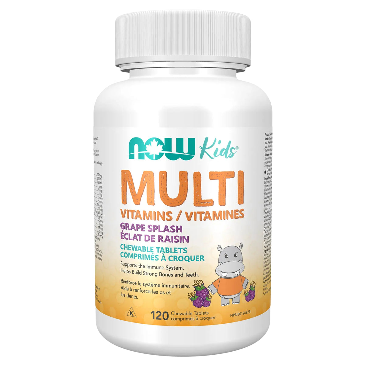 NOW Kids Multi Vitamins Grape Splash 120 Tablets - Nature's Source Inc