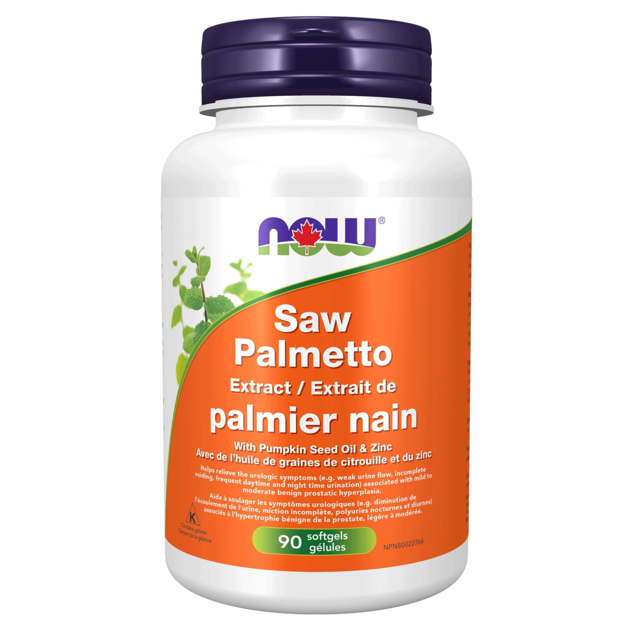 NOW Saw Palmetto Extract 80mg 90 Softgels - Nature's Source Inc