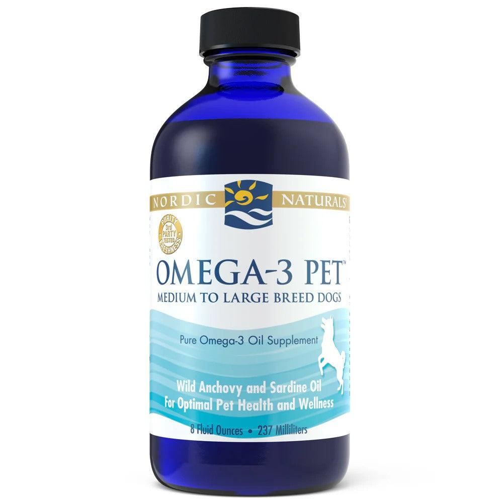 Nordic Naturals Omega 3 Pet 237ml - Supports Brain and Eye Development and Maintenance, Safe for Dogs and Cats, Relieves Heart Disorders and Improves Brain Function in Pets