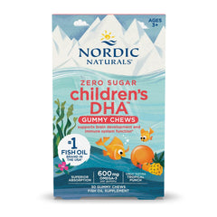 Nordic Naturals Children's DHA Gummies Tropical Punch 30 Gummy Chews - Support Healthy Brain, Nervous System Development & Immune Function, Better Absorption and Taste