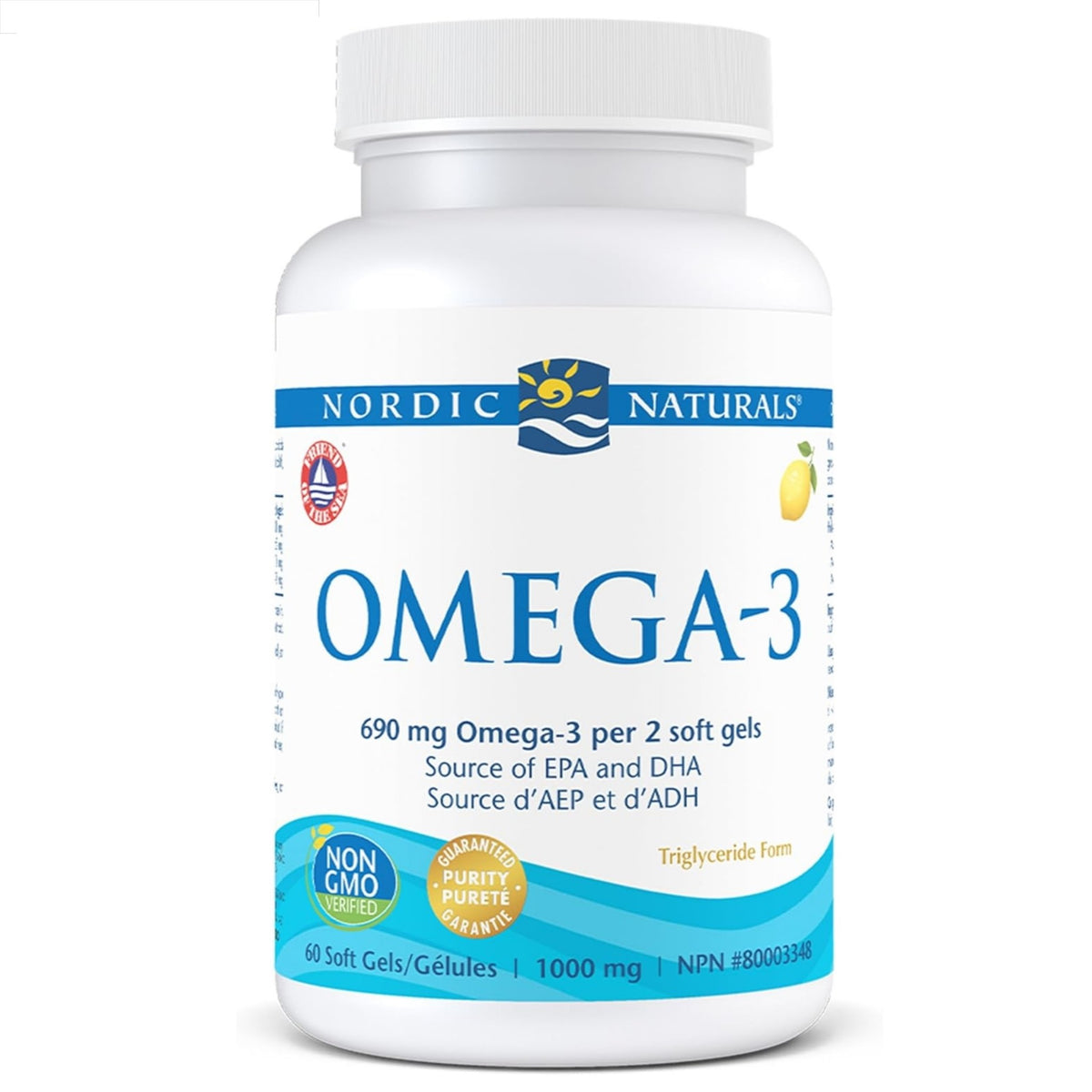 Nordic Naturals Lemon Omega - 3 - 60 Softgels - Nature's Source Inc