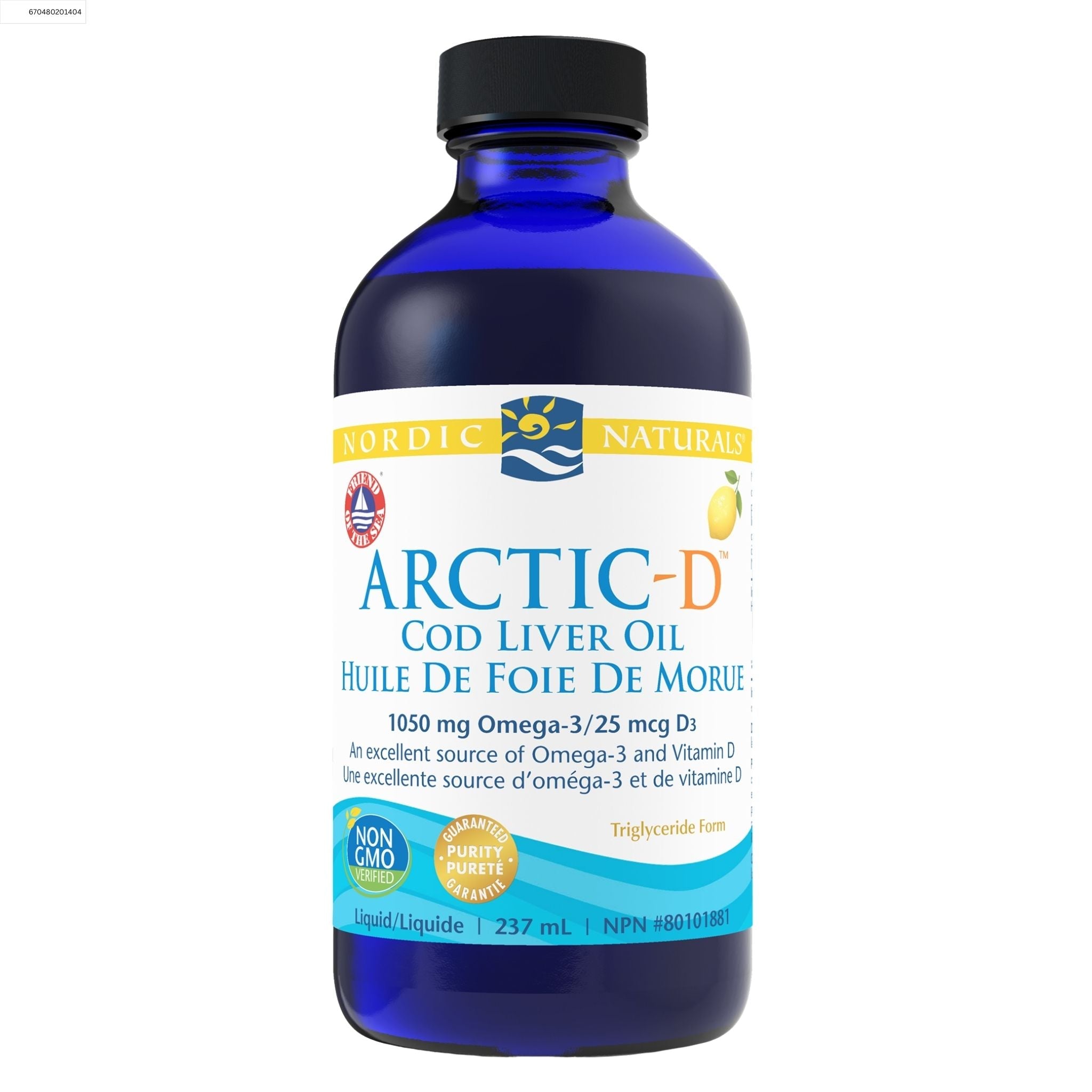 Nordic Naturals Cod Liver Oil Lemon 237ml - Nature's Source Inc