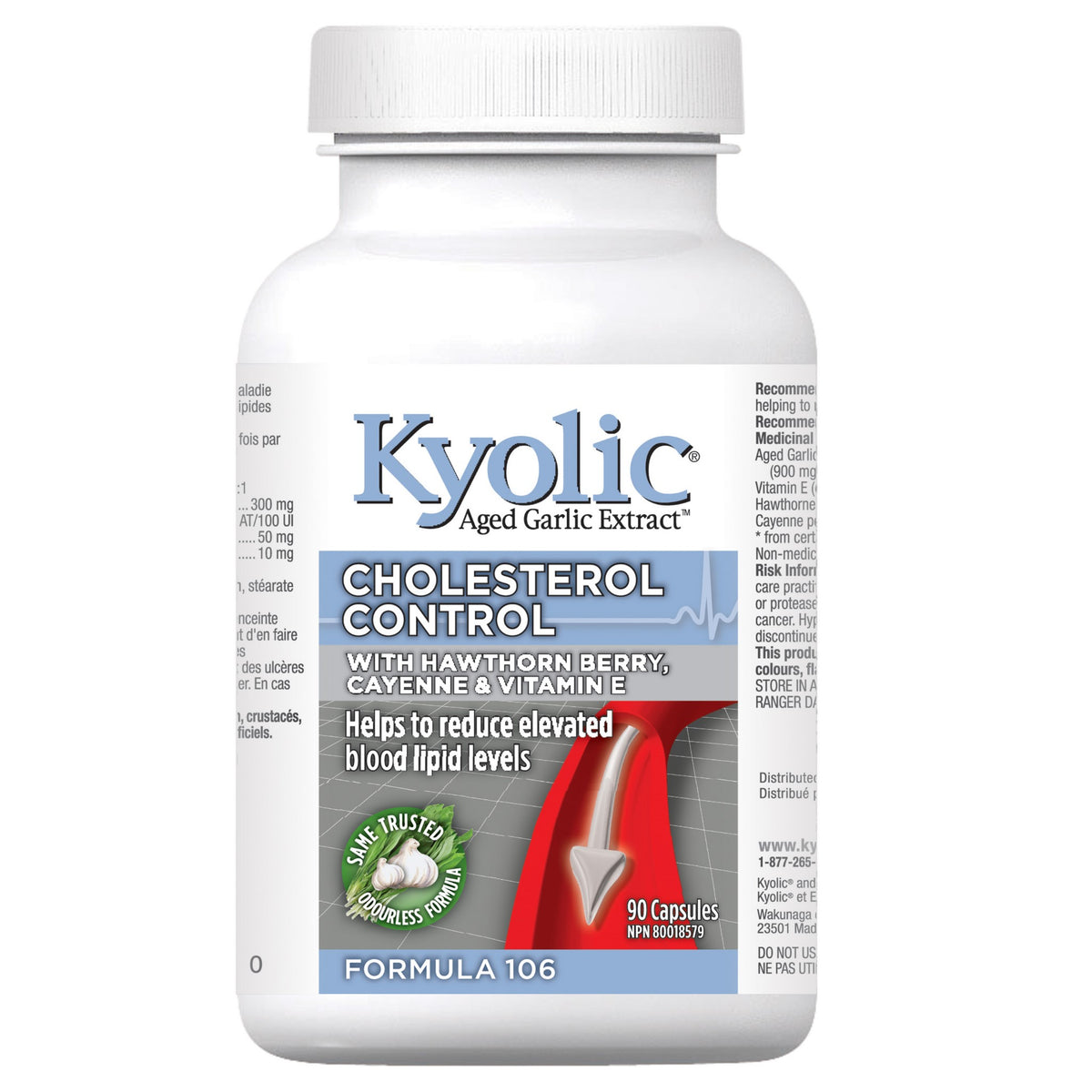 Kyolic Formula 106 Cholesterol Control 90 Capsules