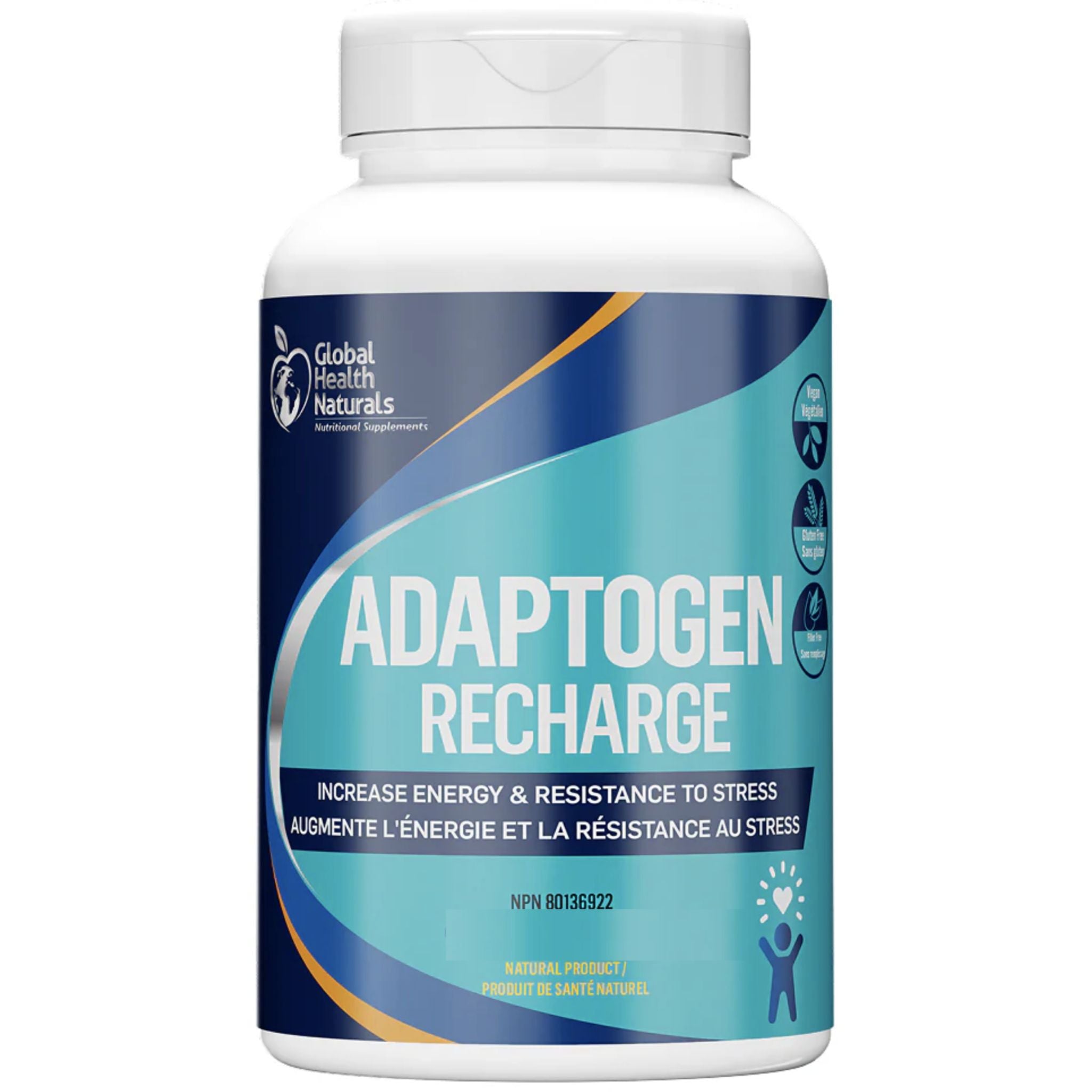 Global Health Naturals Adaptogen Recharge, 90 Capsules - Nature's Source Inc