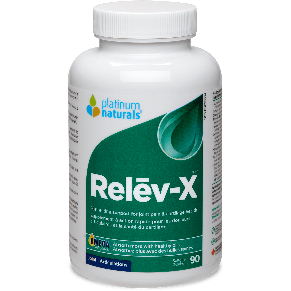 Platinum Naturals Nutri Joint Relev - X - 90 softgels - Nature's Source Inc