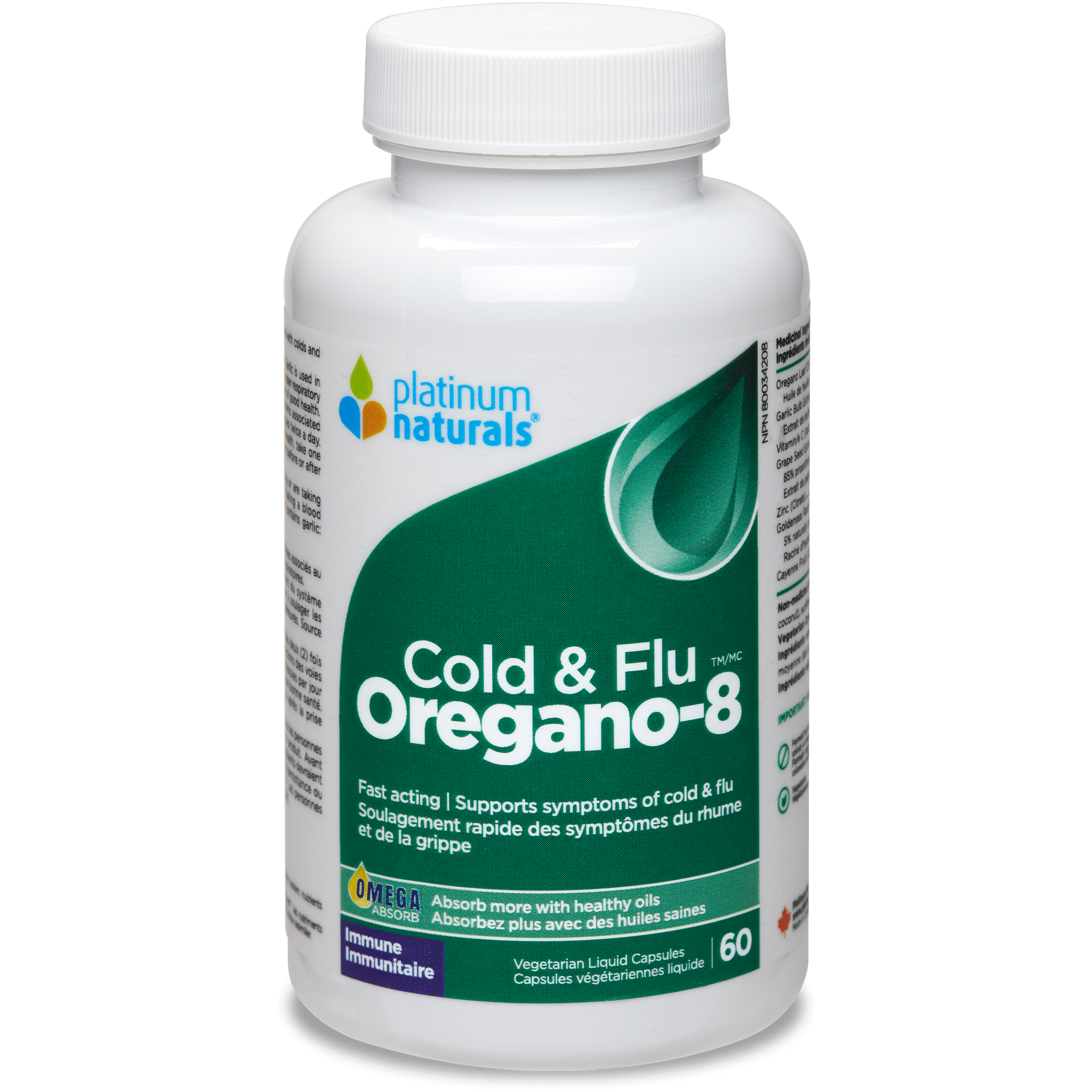 Platinum Naturals Oregano - 8, 60 Vegetable Capsules - Nature's Source Inc