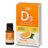 Platinum Naturals Orange Flavor D3 Vitamin Drops - 15ml - Nature's Source Inc