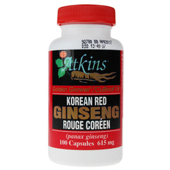 Atkins Ginseng Korean Red Ginseng 100 Capsules