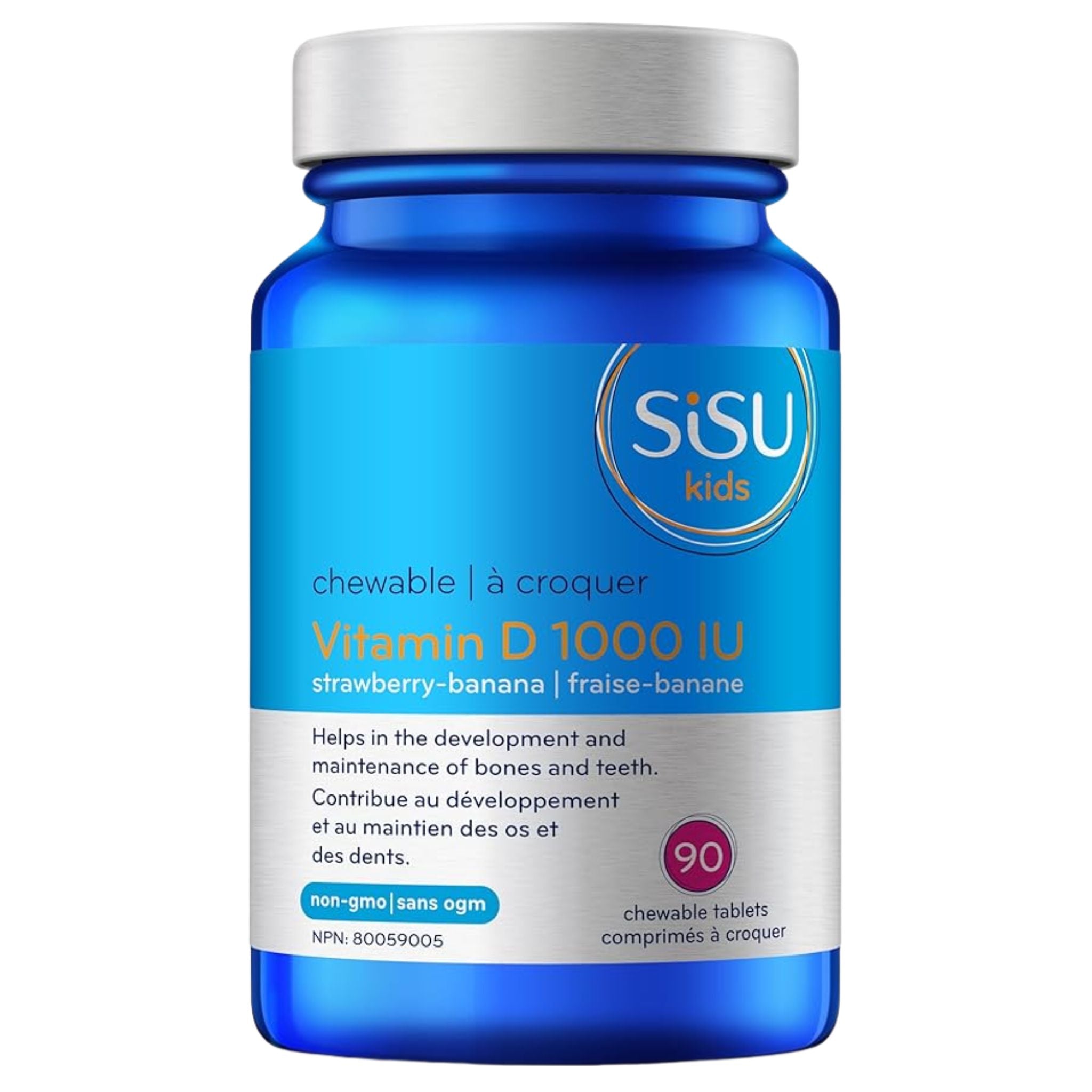 Sisu Kids Vitamin D 90 Chewable Tablets - Nature's Source Inc