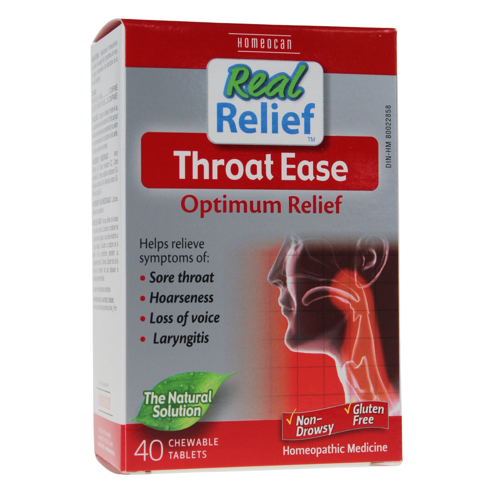 Homeocan Real Relief Throat Ease 40 Tablets - Nature's Source Inc