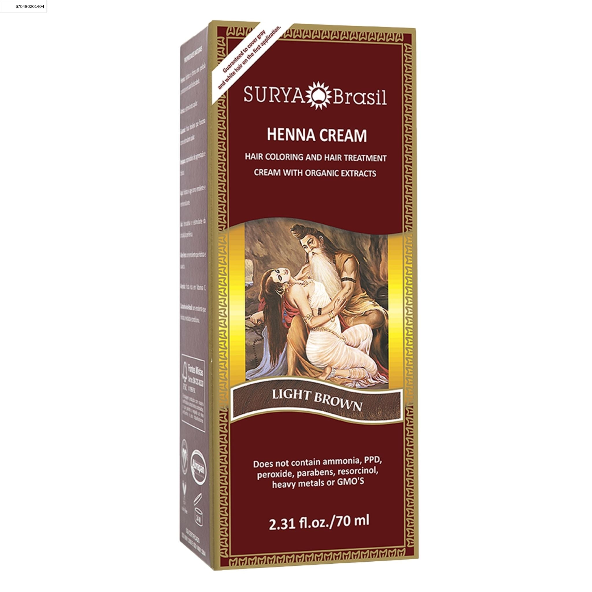 Surya Brasil Henna Cream Light Brown 2.37oz - Nature's Source Inc