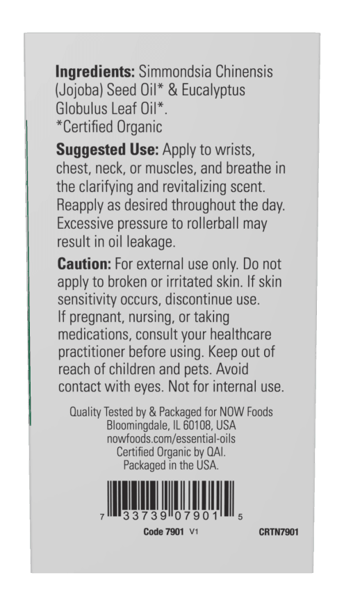 NOW Organic Eucalyptus Roll - On 10mL - Nature's Source Inc