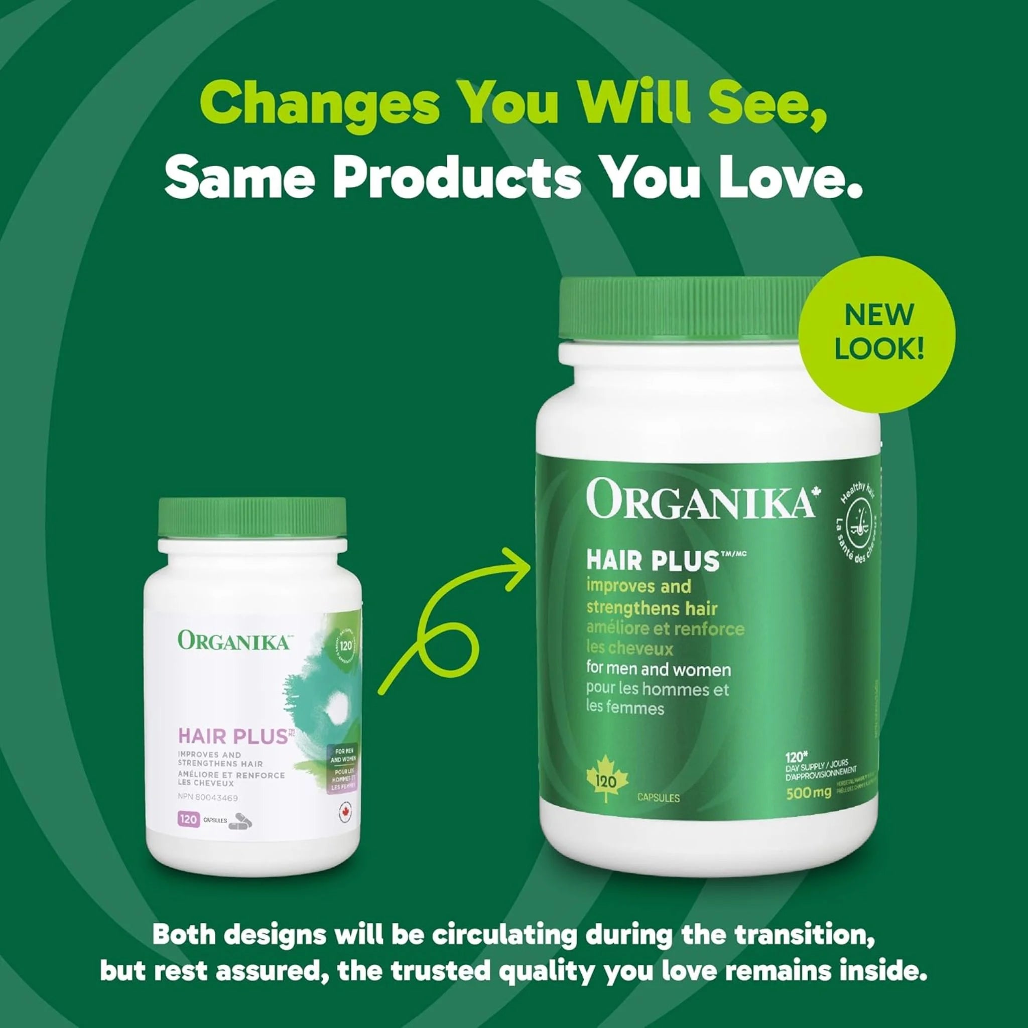 Organika Hair Plus 480mg 120 Capsules