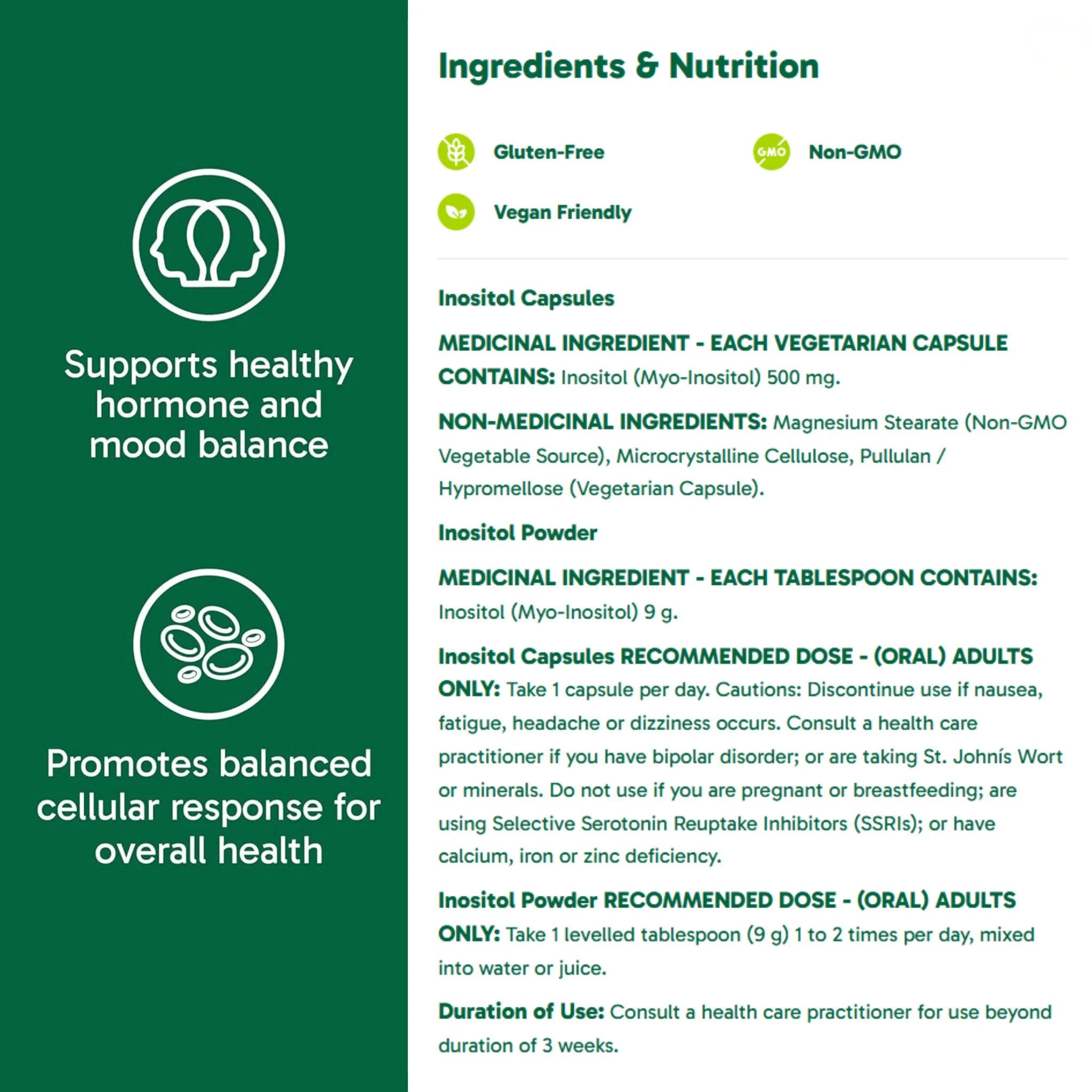Organika Myo - Inositol Powder 500g